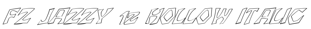 FZ JAZZY 12 HOLLOW ITALIC Font Image