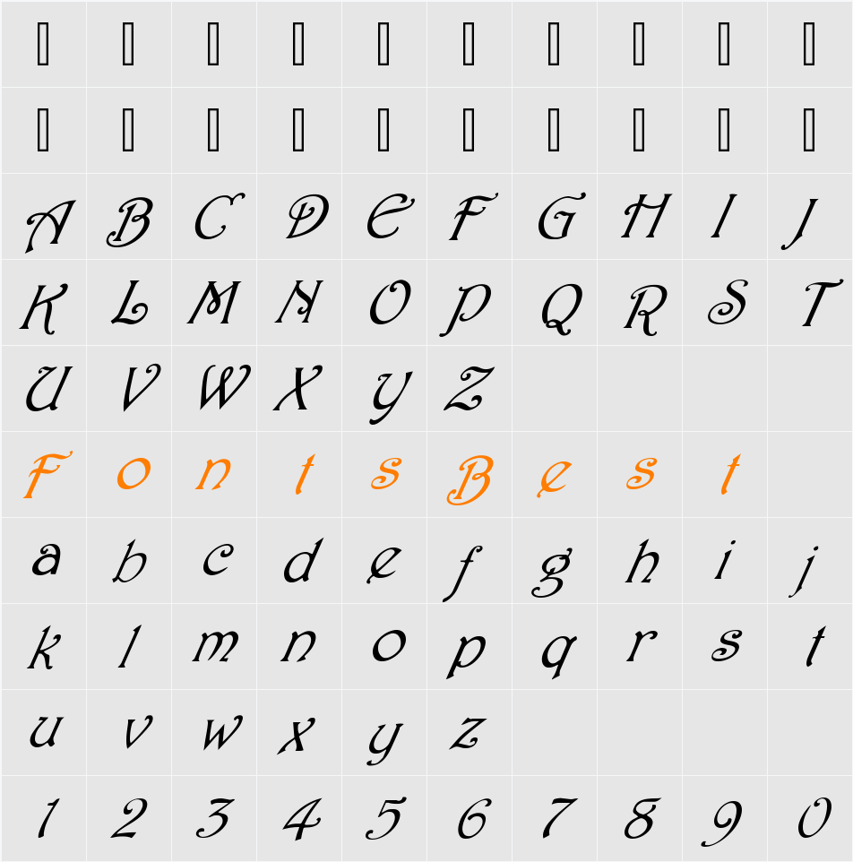 Delight It Character Map