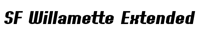 SF Willamette Extended Font Image