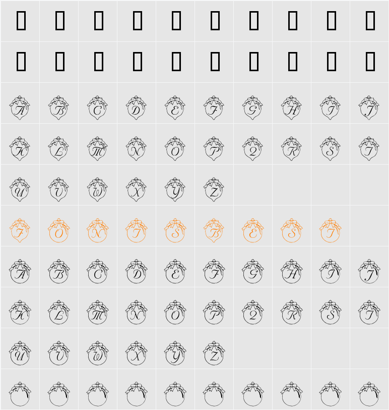 LMS How Lovely Are Thy Branches Character Map
