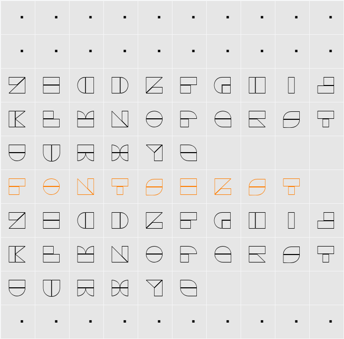 Drebiek Character Map