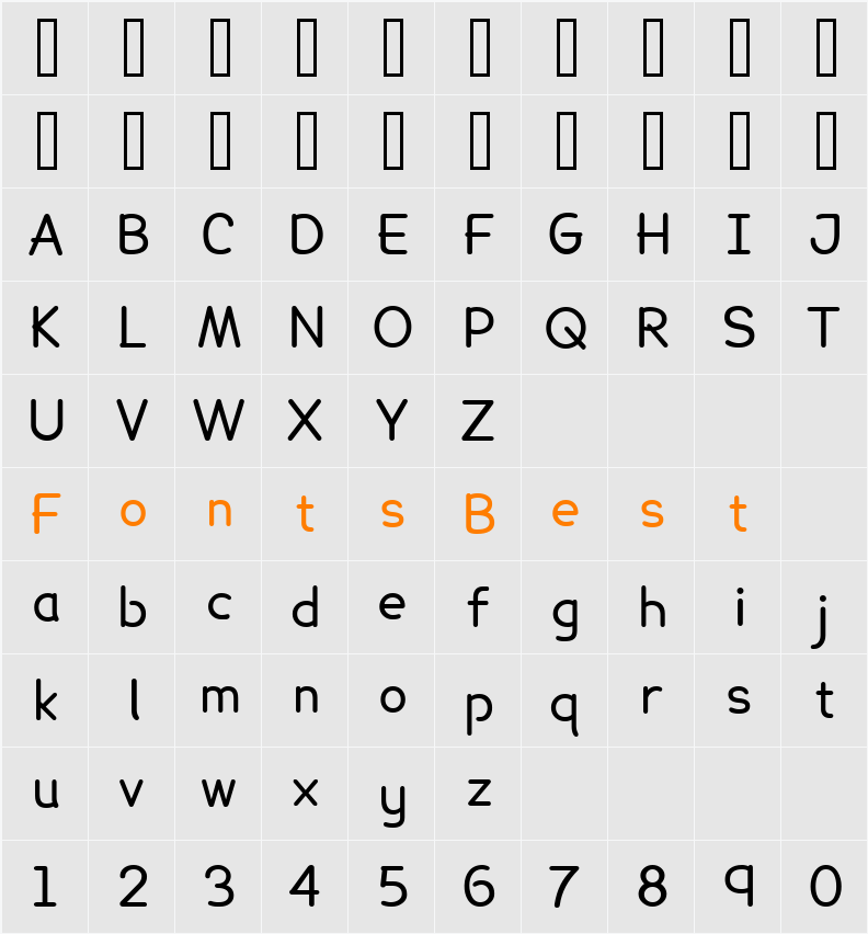Lexia Character Map
