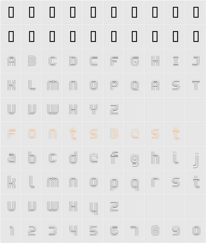 Trisect Character Map