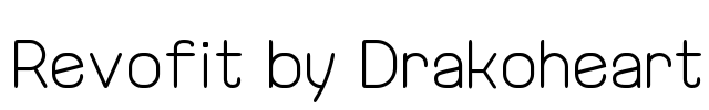 Revofit by Drakoheart Font Image