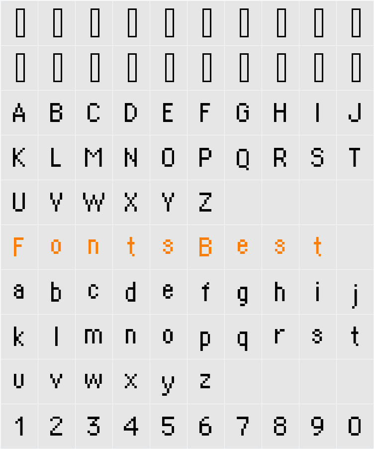 supertext Character Map