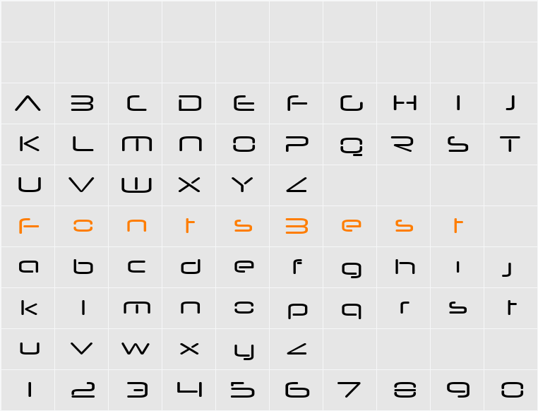 Neuropol Nova Xp Character Map