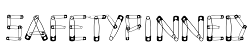 SafetyPinned Font Image