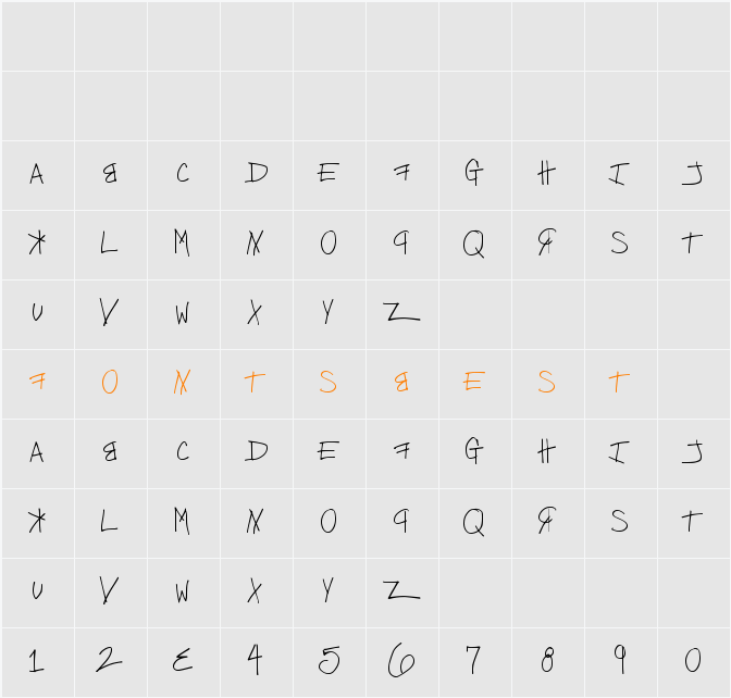 FreeKittenz Character Map