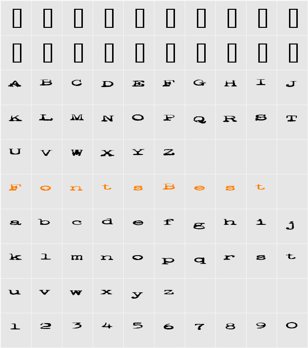 pookie lowdown blues Character Map