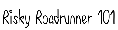 Risky Roadrunner 101 Font Image