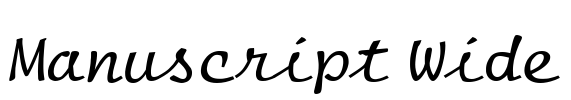 Manuscript Wide Font Image