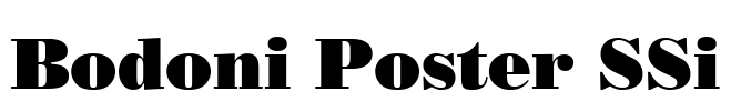 Bodoni Poster SSi