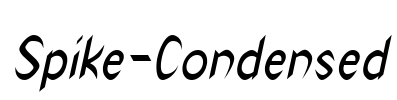 Spike-Condensed Font Image