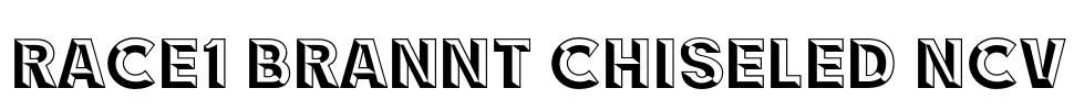 RACE1 Brannt Chiseled NCV Font Image