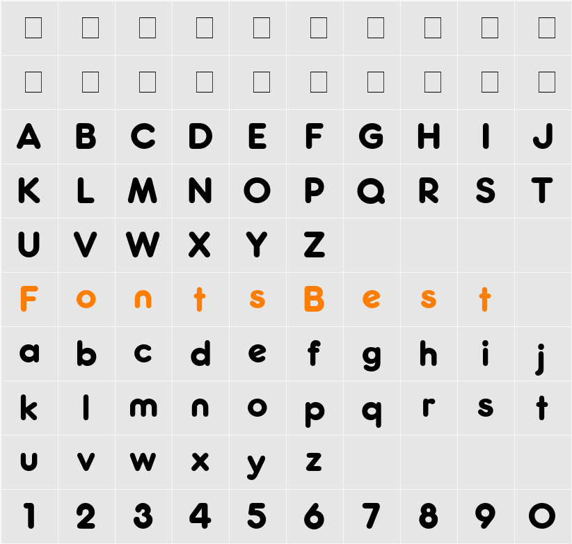 Frankfurter_Medium Character Map