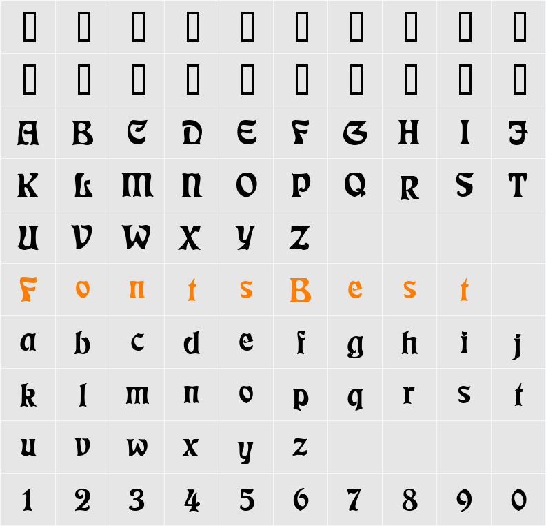 Freedom Wide Character Map