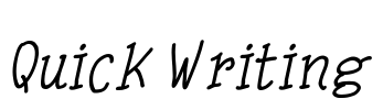 Quick Writing Font Image