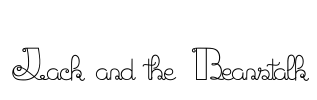 Jack and the Beanstalk Font Image