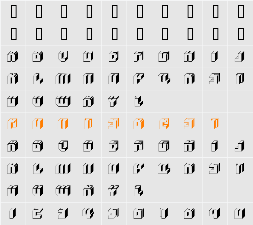 BlockUp Character Map