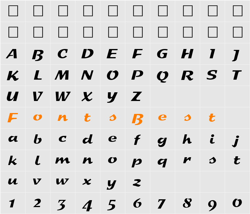 Splash Character Map
