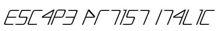 Escape Artist Italic