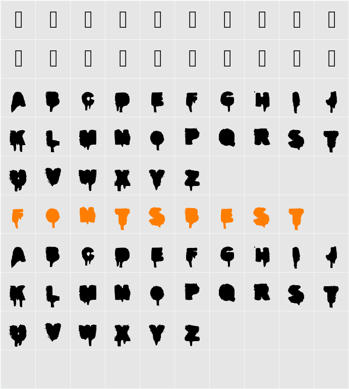 RealGraffiti Character Map