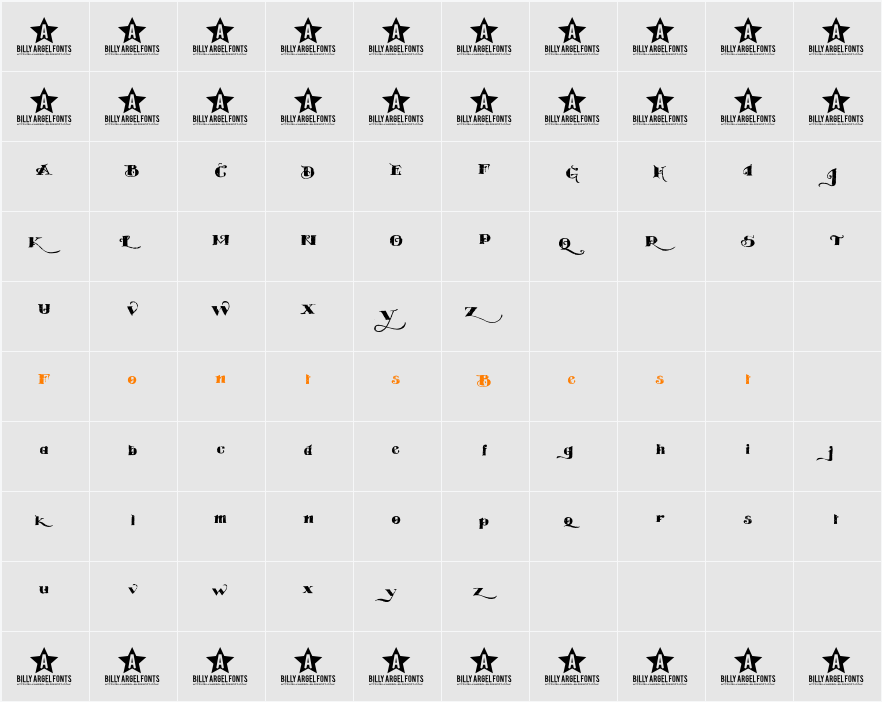 EASY TROUBLE Character Map
