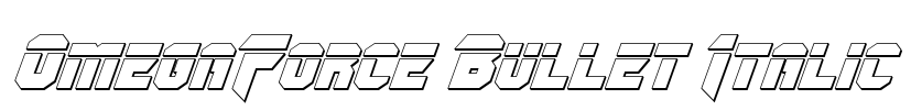 OmegaForce Bullet Italic Font Image