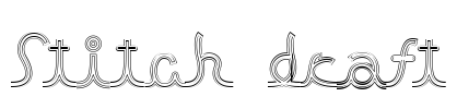 Stitch draft Font Image
