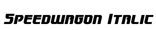 Speedwagon Italic Font Image