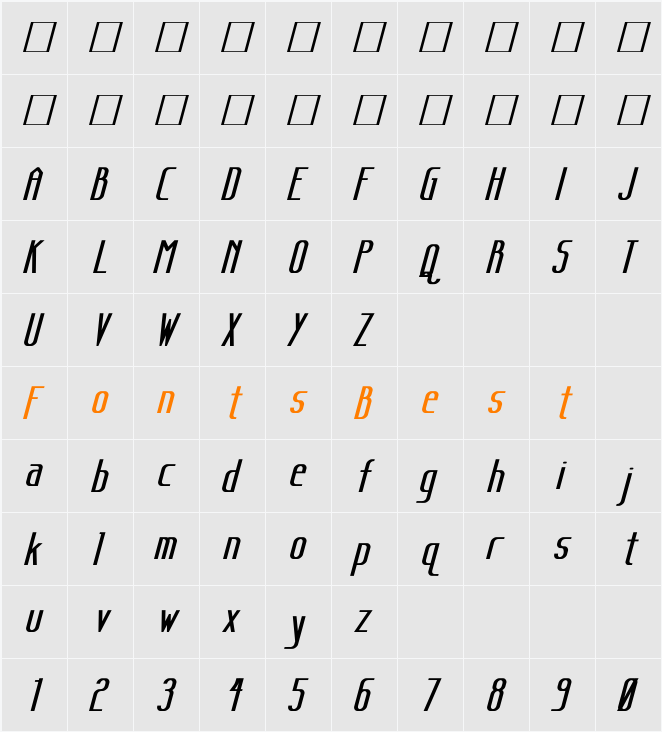 Sanity Character Map