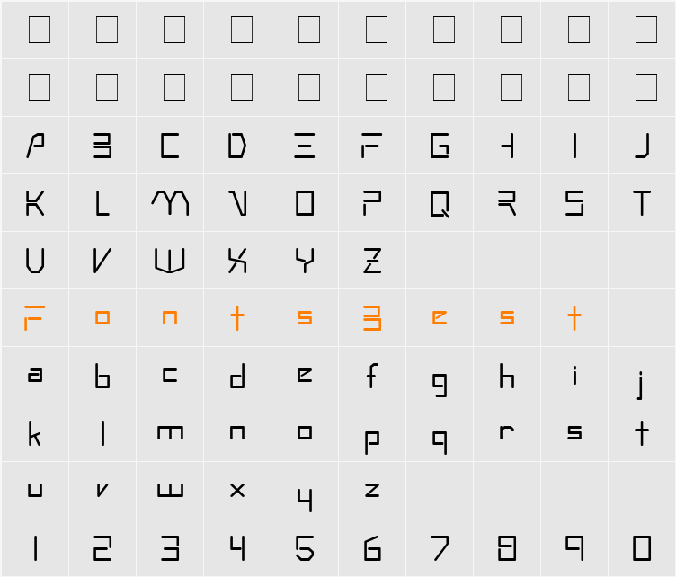RSAndromeda Character Map