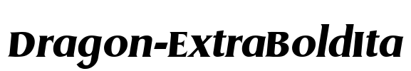 Dragon-ExtraBoldIta Font Image