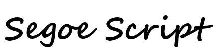 Segoe Script Font Image