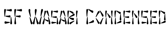 SF Wasabi Condensed Font Image