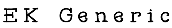 EK Generic Font Image