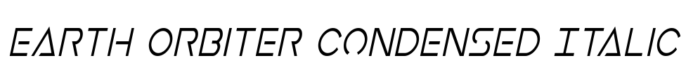 Earth Orbiter Condensed Italic
