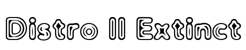 Distro II Extinct Font Image