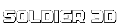 Soldier 3D Font Image