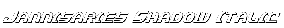 Jannisaries Shadow Italic Font Image