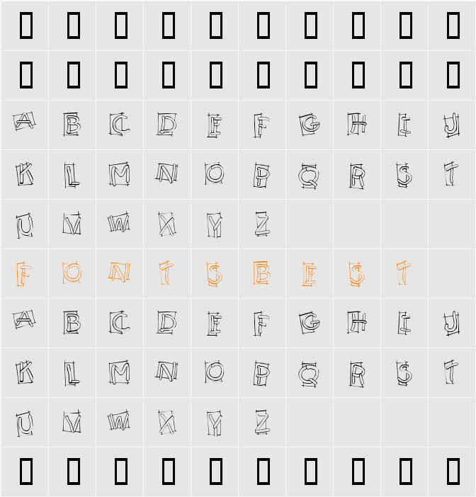 KR Boxy Character Map