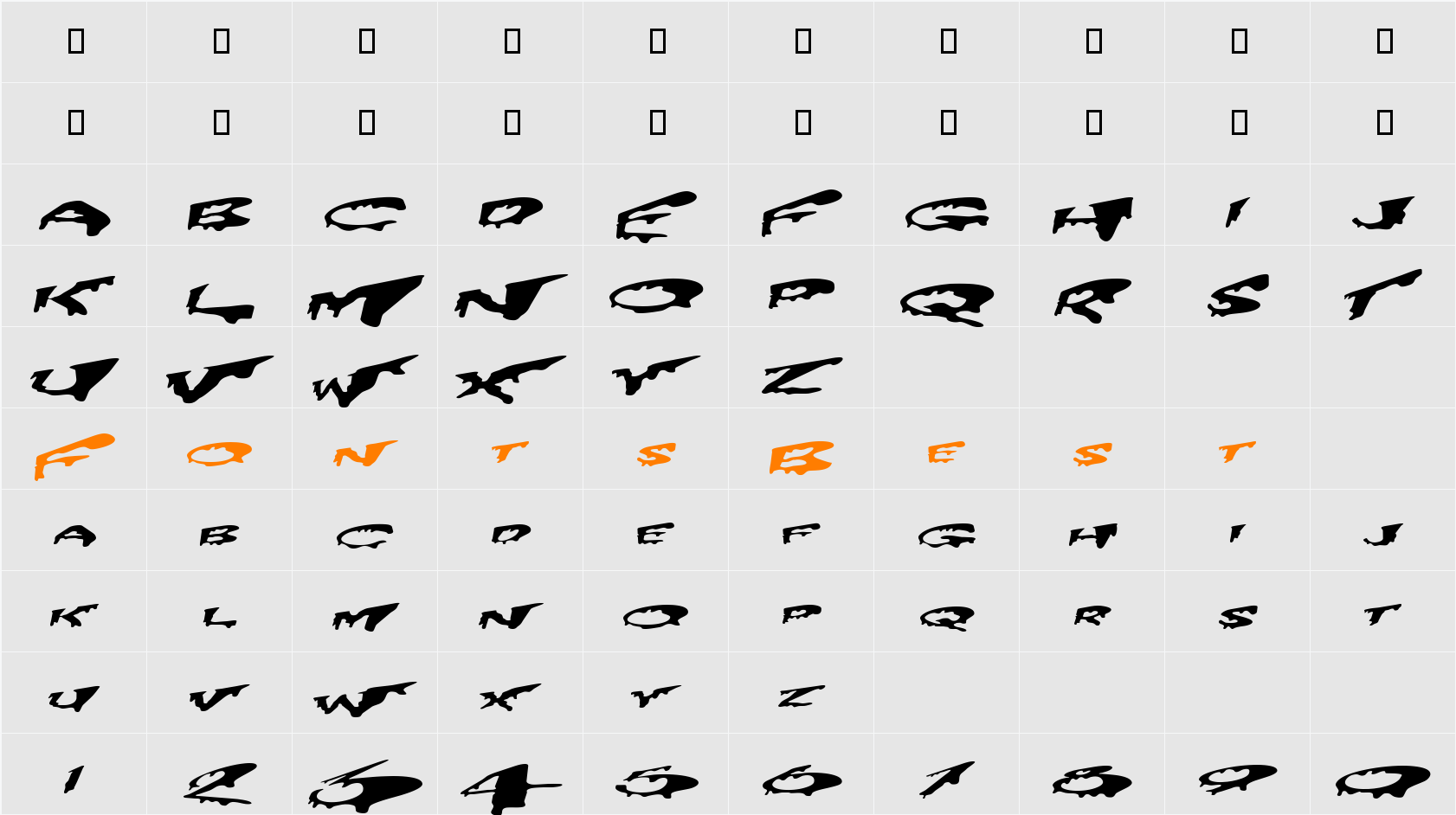 PreCrypt Character Map