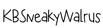 KBSneakyWalrus Font Image