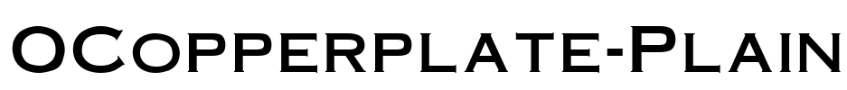 OCopperplate-Plain Font Image