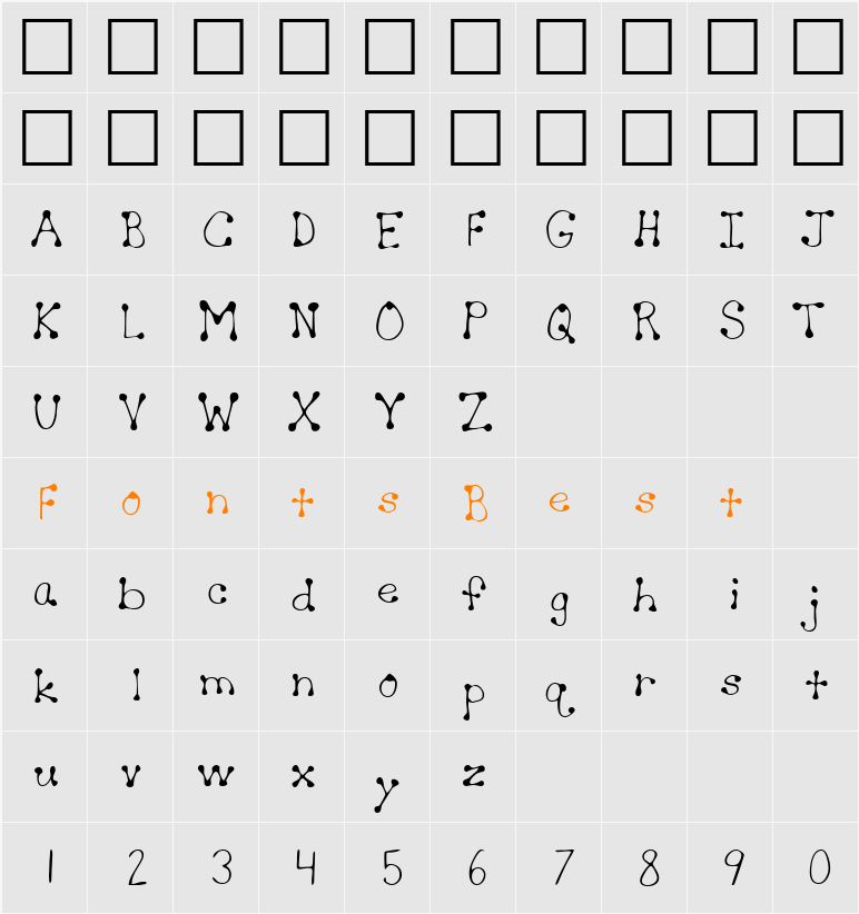 LEHN064 Character Map