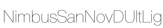 NimbusSanNovDUltLig Font Image