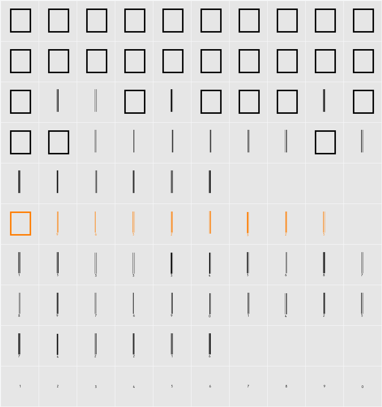 Code-EAN Character Map