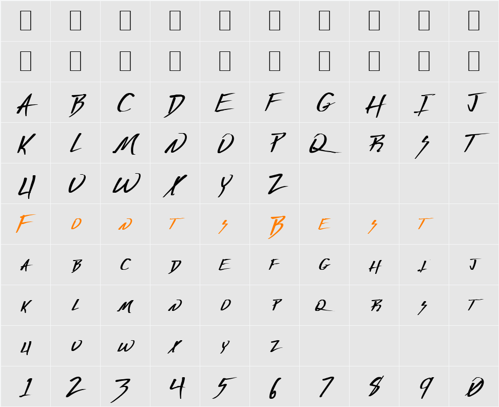 Deranged 1 Character Map