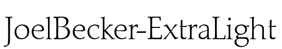 JoelBecker-ExtraLight Font Image