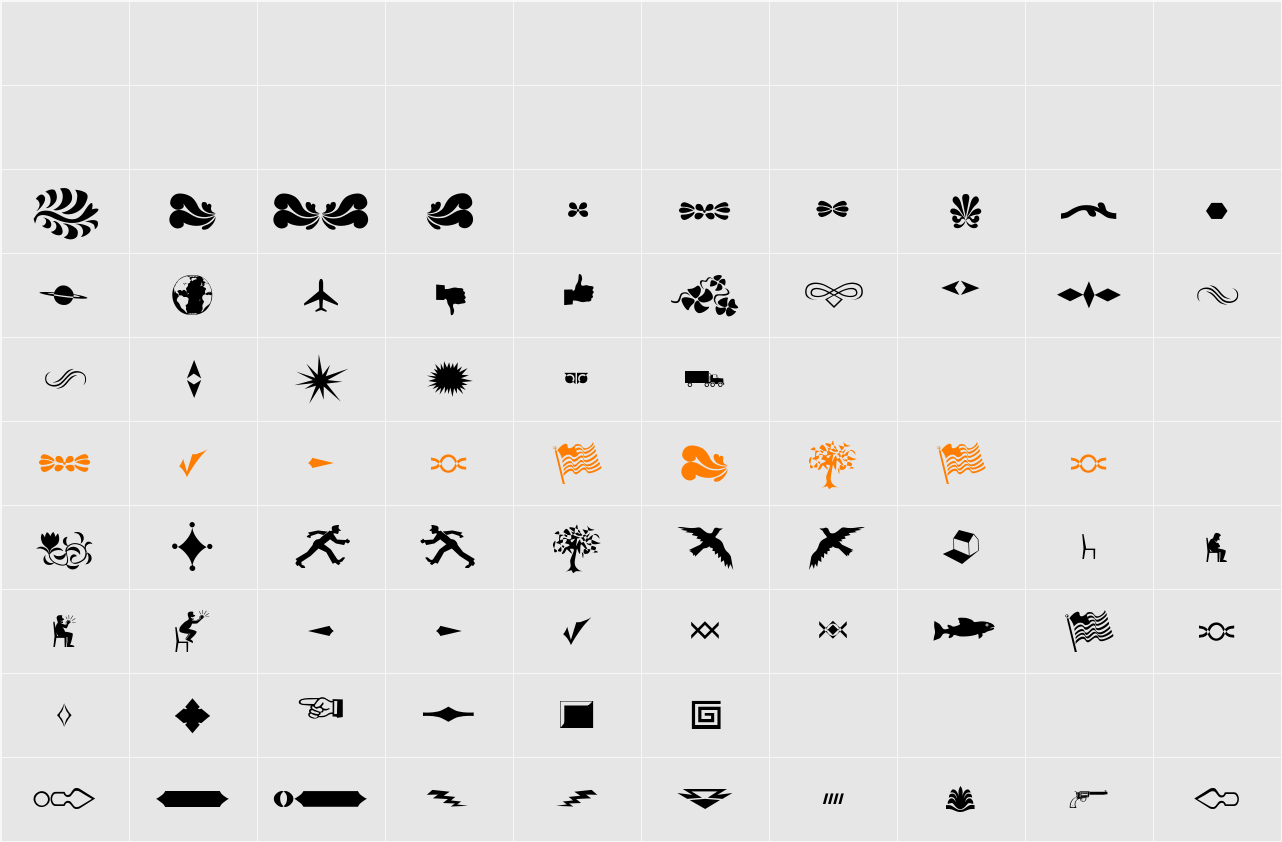 Dingbat2 Character Map
